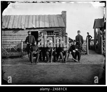 Prospect Hill, Virginia. Gen. Henry S. Gansevoort and staff, Civil War Photographs 1861-1865 Foto Stock