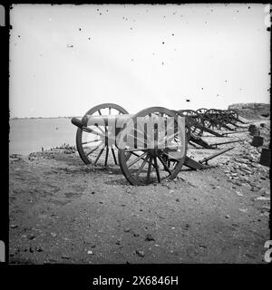 Charleston Harbor, South Carolina. Vista dal parapetto di Fort Sumter, fotografie della guerra civile 1861-1865 Foto Stock