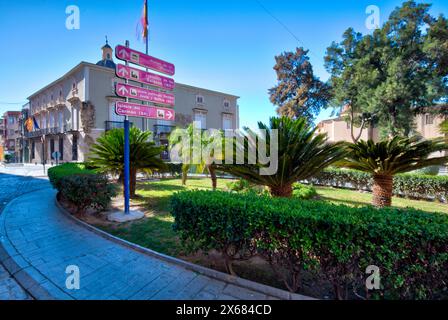 Ayuntamiento, municipio, facciata della casa, visita della città, centro storico, Architecture, Orihuela, Vega Baya del Segura, Autonomy of Valencia, Spagna, Foto Stock