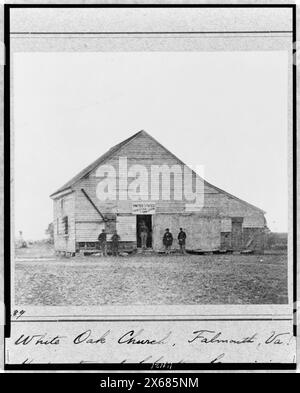 White Oak Church, Falmouth, Virginia--Headquarters of Christian Commission, Civil War Photographs 1861-1865 Foto Stock