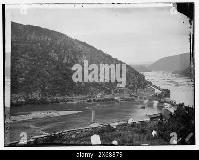 Harper's Ferry, West Virginia. Vista dal cimitero, fotografie della Guerra civile 1861-1865 Foto Stock