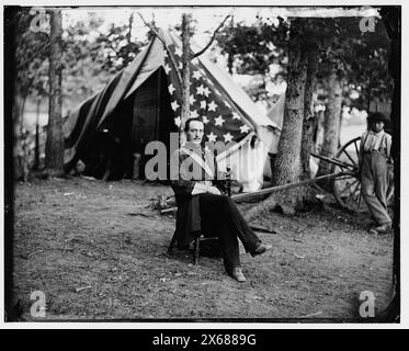 Bealeton, Virginia. Capitano Cunningham dello staff del generale T.F. Meagher, Civil War Photographs 1861-1865 Foto Stock