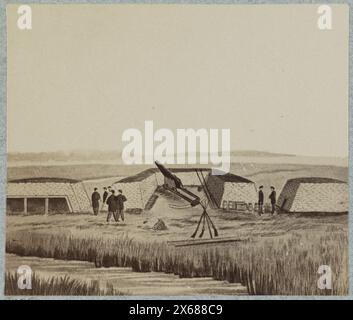 The Swamp Angel Battery di Drawing, Civil War Photographs 1861-1865 Foto Stock