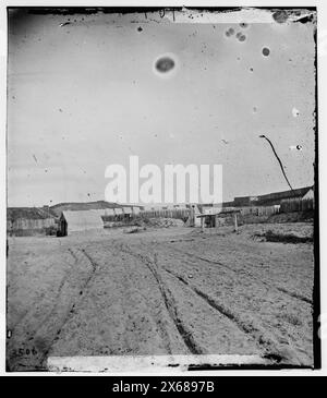 Vista interna di ft. Shaw, Morris Island, S.C., Civil War Photographs 1861-1865 Foto Stock