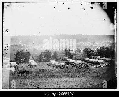 Cumberland Landing, Virginia. Accampamento dell'Armata del Potomac, fotografie della Guerra civile 1861-1865 Foto Stock