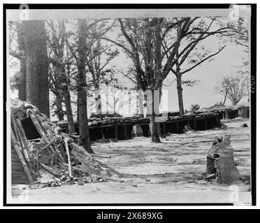 Interno di Fort Steadman di fronte a Petersburg, Virginia, fotografie della guerra civile 1861-1865 Foto Stock