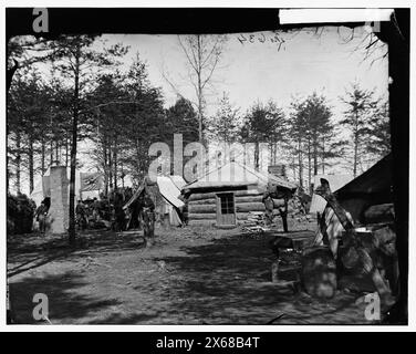 Brandy Station, Virginia (nelle vicinanze). Quartier generale, 1st Brigade, Cavallo Artiglieria, fotografie della Guerra civile 1861-1865 Foto Stock