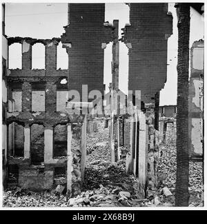 Richmond, Virginia. Edifici rovinati nel distretto bruciato, fotografie della guerra civile 1861-1865 Foto Stock