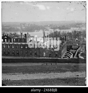 Richmond, Virginia. Vista panoramica del quartiere bruciato, fotografie della Guerra civile 1861-1865 Foto Stock