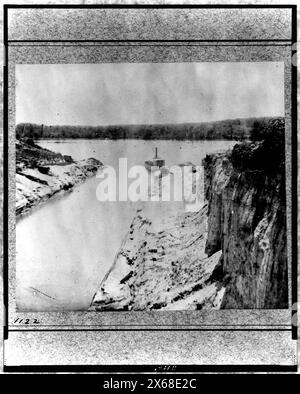 Dutch Gap Canal ... aprile 1865, fotografie della guerra civile 1861-1865 Foto Stock