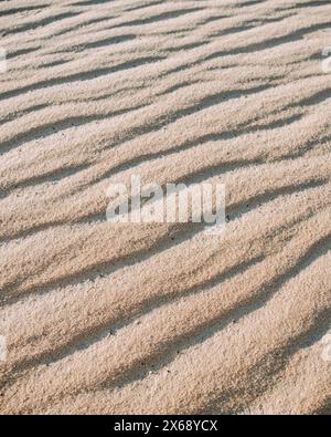 Primo piano di sabbia ondulata nel deserto del Sahara vicino all'oasi di Siwa, in Egitto Foto Stock