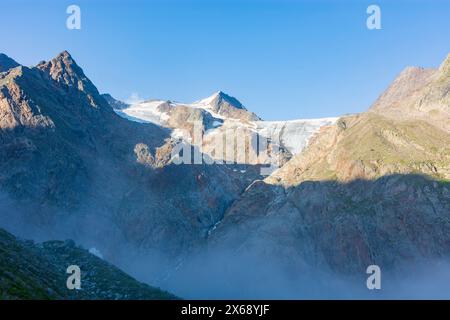 Stubaier Alpen (Alpi dello Stubai), ghiacciaio Wilder Freiger Ferner a Stubaital, Tirolo, Austria Foto Stock