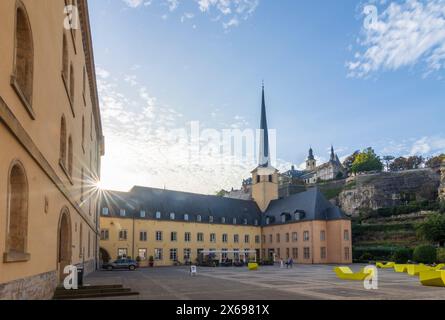 Città di Lussemburgo (Lussemburgo, Letzebuerg), Abbazia di Neimenster (Abtei Neimenster, Abbaye de Neimenster, Abtei Neumünster, Abbazia di Neumünster) in Lussemburgo Foto Stock