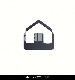 Icona Barn o casa, icona casa. simbolo di residenza. Illustrazione vettoriale di stock isolata su sfondo bianco. Illustrazione Vettoriale