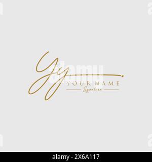 Modello di logo GY Signature Illustrazione Vettoriale