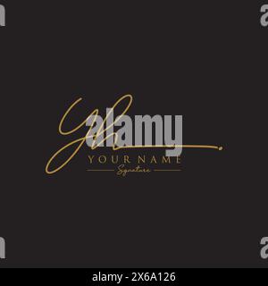 Modello logo GH Signature Illustrazione Vettoriale