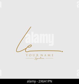 Modello logo LE Signature Illustrazione Vettoriale