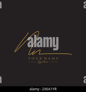 Modello logo firma NN Illustrazione Vettoriale