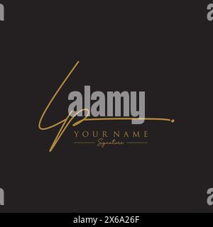 Modello logo firma LP Illustrazione Vettoriale