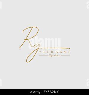 Modello logo firma RG Illustrazione Vettoriale