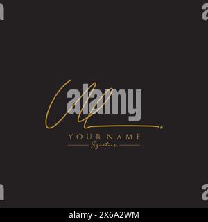 Modello logo firma UL Illustrazione Vettoriale