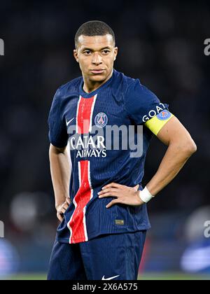 Parigi, Francia. 12 maggio 2024. Kylian Mbappe durante la partita di calcio della Ligue 1 Paris Saint-Germain PSG vs Toulouse TFC il 12 maggio 2024 allo stadio Parc des Princes di Parigi, Francia - foto Victor Joly/DPPI Credit: DPPI Media/Alamy Live News Foto Stock