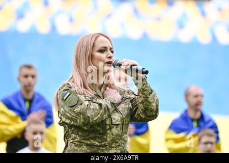 Non esclusiva: LEOPOLI, UCRAINA - 11 MAGGIO 2024 - Servicewoman della 126a Brigata separata delle forze di difesa territoriale ucraine Khrystyna Panasiu Foto Stock