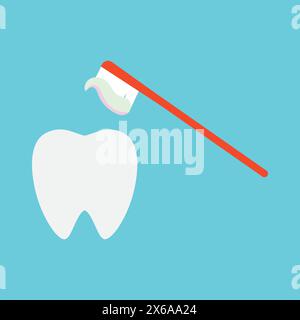 Concetto di professione e professione. Traccia modificabile. Icona della linea isolata vettoriale del dentifricio sullo spazzolino Illustrazione Vettoriale