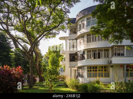 Appartamenti modernisti Tiong Bahru Walk Up a Singapore, progettati in stile moderno dal Singapore Improvement Trust (SIT) Foto Stock