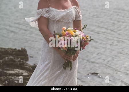 Dettagli del matrimonio Foto Stock