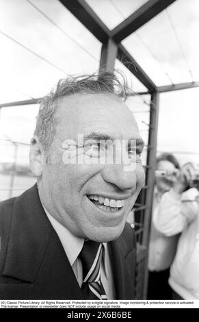 Mel Brooks. Regista e attore americano nato nel 1926. Nella foto del 1974, quando visiti la Svezia e l'ascensore Katarina, un ascensore passeggeri a Stoccolma nella zona di Slussen. Kristoffersson rif. 10-24 Foto Stock
