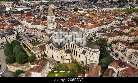 Foto drone cattedrale Périgueux Francia Europa Foto Stock