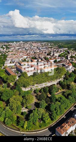 Foto drone Angoulême Francia Europa Foto Stock