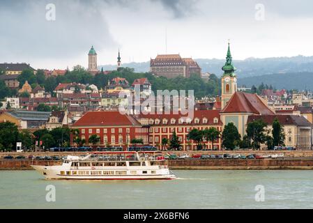 Vista sul lato di Buda a Budapest Foto Stock