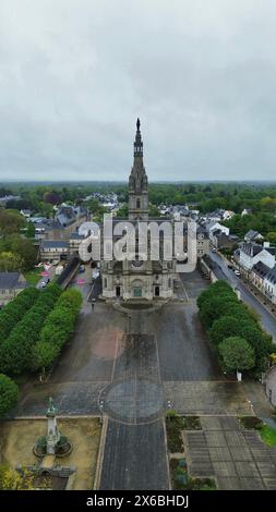 Foto drone basilica di Sainte-Anne-d'Auray Francia Europa Foto Stock