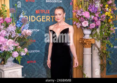 New York, Stati Uniti. 13 maggio 2024. Hannah New partecipa alla prima mondiale della terza stagione di Netflix 'Bridgerton' a New York all'Alice Tully Hall, Lincoln Center il 13 maggio 2024 a New York. (Foto di Ron Adar/SOPA Images/Sipa USA) credito: SIPA USA/Alamy Live News Foto Stock