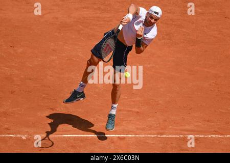 Roma, Italia. 14 maggio 2024. Grigor Dimitrov di Bulgaria in azione durante la partita contro Taylor Fritz degli Stati Uniti d'America al torneo internazionale BNL d'Italia 2024 al foro Italico di Roma il 14 maggio 2024. Crediti: Insidefoto di andrea staccioli/Alamy Live News Foto Stock