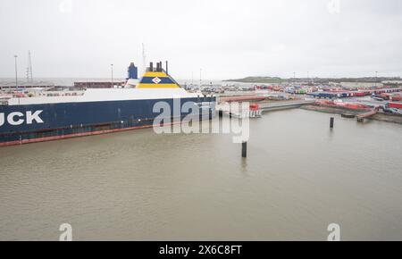 Il porto di Heysham è stato preso dal traghetto Manxman per l'isola di MAN Foto Stock