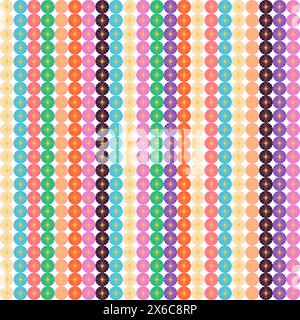 Ripetizione senza giunture del cerchio del circo Artdeco Illustrazione Vettoriale