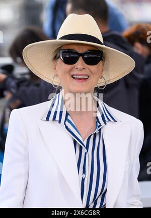 Cannes, Francia. 14 maggio 2024. Meryl Streep riceve una Palme d'Or onoraria, parte della 77a edizione del Festival di Cannes. Crediti: Doug Peters/EMPICS/Alamy Live News Foto Stock