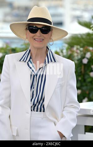 Cannes, Francia. 14 maggio 2024. CANNES, FRANCIA. 14 maggio 2024: Meryl Streep alla Palme D'Or D'Honneur photocall al 77° Festival di Cannes. Crediti fotografici: Paul Smith/Alamy Live News Foto Stock
