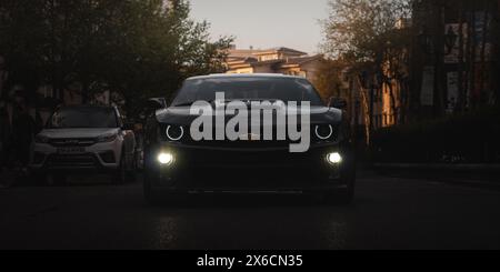 Foto frontale di una chevrolet camaro Foto Stock