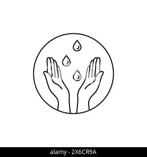 icona igienica a filo sottile Illustrazione Vettoriale