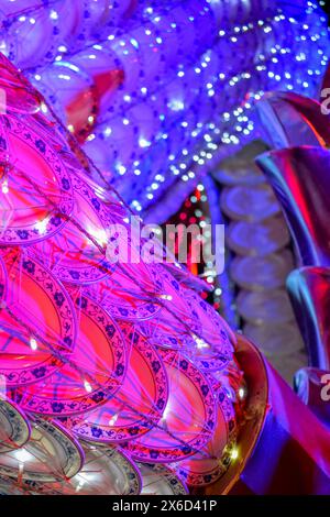 Festival delle Lanterne Cile 2020, scultura del drago Foto Stock