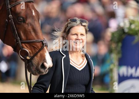 Louise Harwood di Gran Bretagna con Native Spirit durante la seconda ispezione di cavalli a Badminton Horse Trials il 12 maggio 2024, Badminton Estate, Regno Unito (foto di Maxime David - MXIMD Pictures) Foto Stock