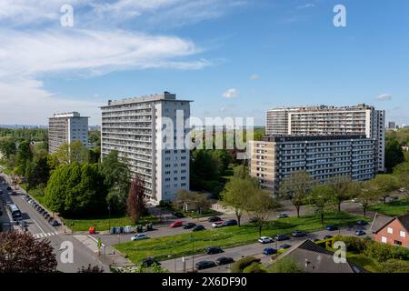 Immeubles d'appartements à la limite de Laeken et Neder-over-Hembeek | Appartamenti al confine tra Laeken e Neder-over-Hembeek Foto Stock