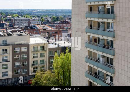 Immeubles d'appartements à la limite de Laeken et Neder-over-Hembeek | Appartamenti al confine tra Laeken e Neder-over-Hembeek Foto Stock