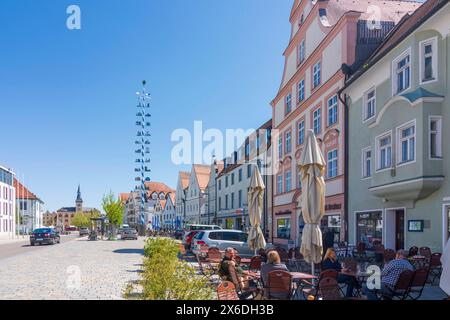 Square Hauptplatz, Guild Tree, Municipio Pfaffenhofen an der ILM Oberbayern, Münchner Umland, su Bayern, Baviera Germania Foto Stock