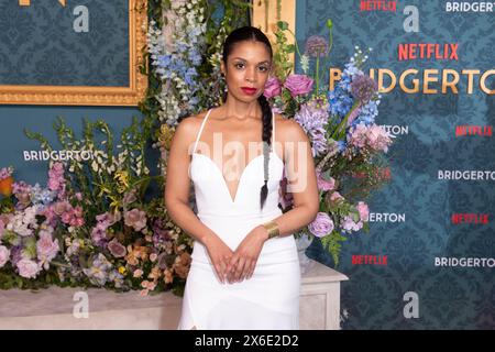 New York, Stati Uniti. 13 maggio 2024. Susan Kelechi Watson parteciperà alla prima mondiale della terza stagione di Netflix 'Bridgerton' all'Alice Tully Hall, Lincoln Center di New York, USA, il 13 maggio 2024. (Foto di Thenews2/NurPhoto) crediti: NurPhoto SRL/Alamy Live News Foto Stock