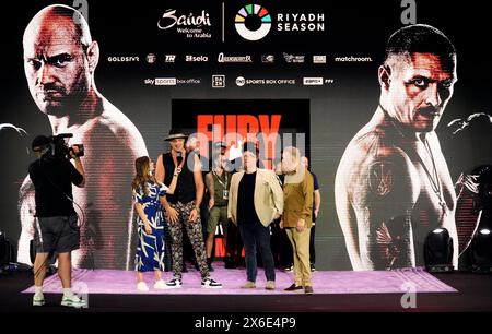 Tyson Fury durante i grandi arrivi cerimoniali al Boulevard City Music World, Riyadh, Arabia Saudita. Sabato 18 maggio si svolgerà la lotta per il titolo IBF, WBA, WBC e WBO tra Tyson Fury e Oleksandr Usyk. Data foto: Martedì 14 maggio 2024. Foto Stock